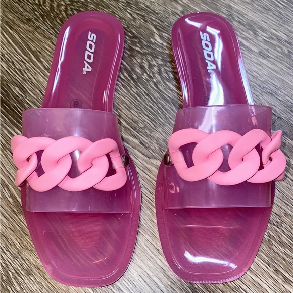 3x Pairs 6 Fashion Nova Blue‎ Mint Green Pink Jelly Cuban Matte Slide Sandals - Picture 4 of 8